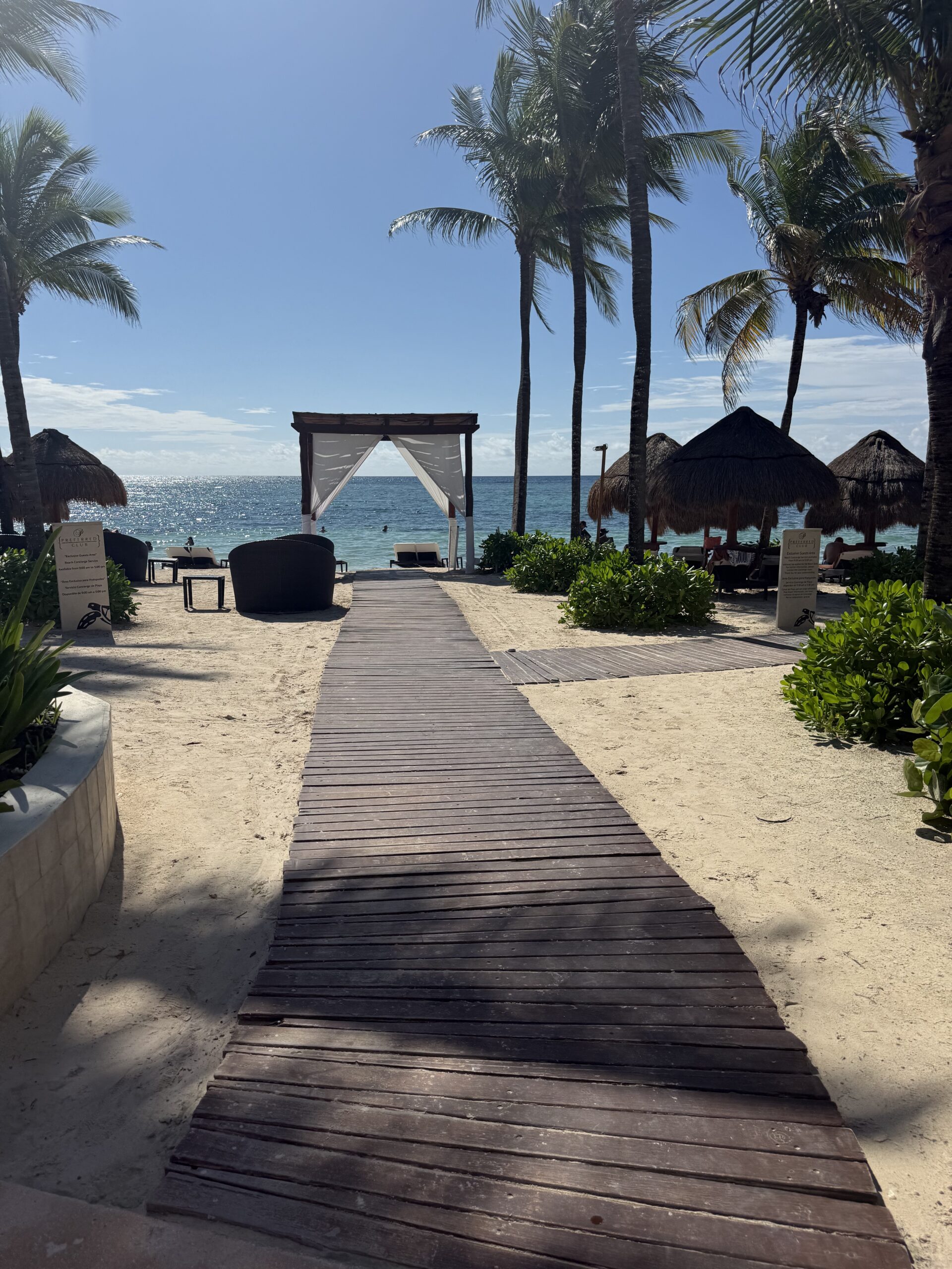 Mexico resort wedding venue with a white sand beach and ocean views